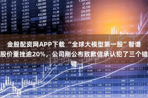 金股配资网APP下载 “全球大模型第一股”智谱股价重挫逾20%，公司刚公布致歉信承认犯了三个错