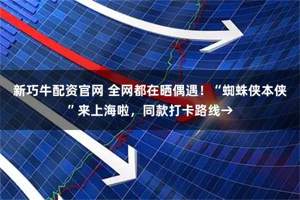 新巧牛配资官网 全网都在晒偶遇！“蜘蛛侠本侠”来上海啦，同款打卡路线→